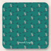 pattern_6_ducks, a girl's friend hard plastic getränkeuntersetzer (Vorderseite)