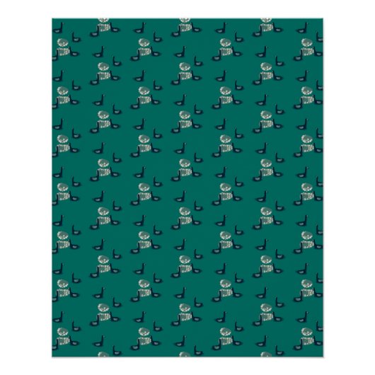 pattern_6_ducks, ein Freund eines Mädchens glänzen Poster (Vorderseite)