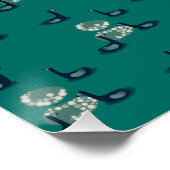 pattern_6_ducks, ein Freund eines Mädchens glänzen Poster (Ecke)