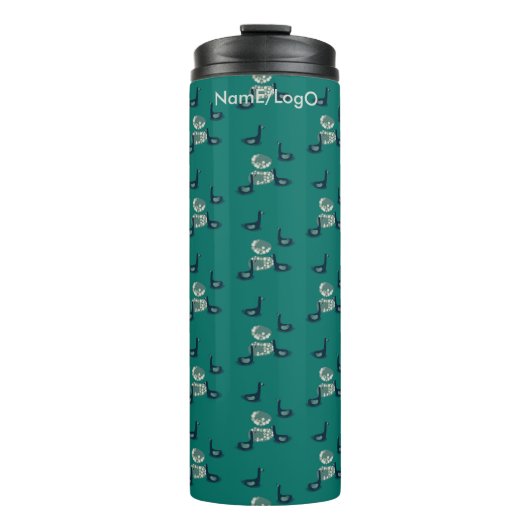 pattern_6_ducks, Freundin eines Mädchens Thermosbecher (Vorderseite)