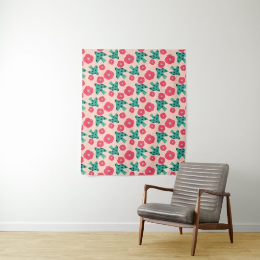pattern_8_camellia und bird_2 M_size tapestes Must Wandteppich (Beispiel)