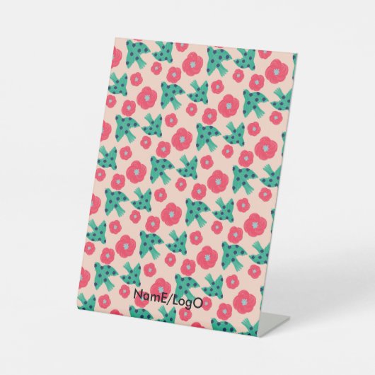 pattern_8_camellia und bird_2 sockelschild (Vorderseite)
