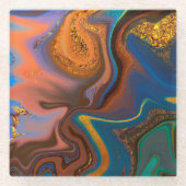 pattern abstract marbled glasuntersetzer (Vorderseite)