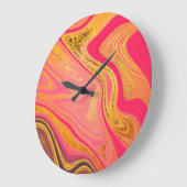 Pattern Abstract Marbled Große Wanduhr (Winkel)