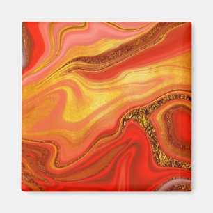 Pattern Abstract Marbled Magnet