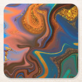 Pattern Abstract Marbled Rechteckiger Pappuntersetzer (Vorderseite)