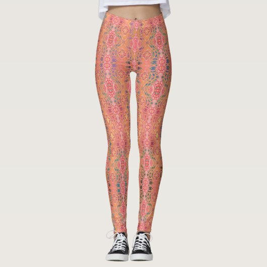 pattern abstract pink leggings (Vorderseite)