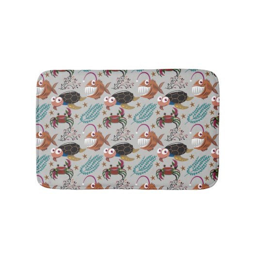Pattern-Aquatic Ocean Underwater Badematte (Vorderseite)