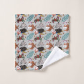 Pattern-Aquatic Ocean Underwater Badhandtuch Set (Waschlappen)