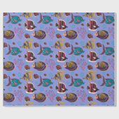 Pattern-Aquatic Ocean Underwater Geschenkpapier (Flach)