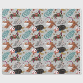 Pattern-Aquatic Ocean Underwater Geschenkpapier (Flach)