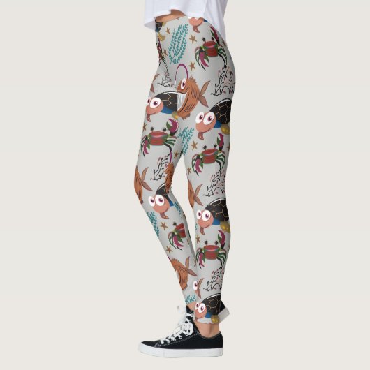 Pattern-Aquatic Ocean Underwater Leggings (Links)
