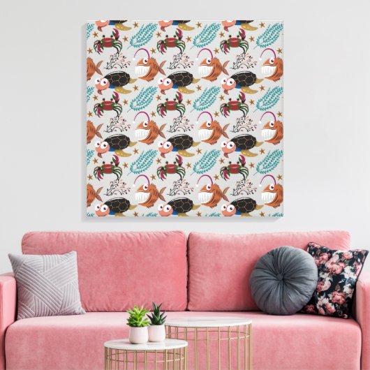 Pattern-Aquatic Ocean Underwater Leinwanddruck (Insitu (Wohnzimmer))