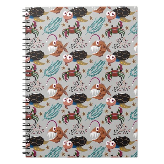Pattern-Aquatic Ocean Underwater Notizblock (Vorderseite)