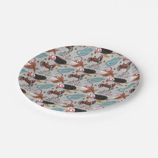 Pattern-Aquatic Ocean Underwater Pappteller (Schrägansicht)