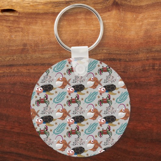 Pattern-Aquatic Ocean Underwater Schlüsselanhänger (Vorderseite)