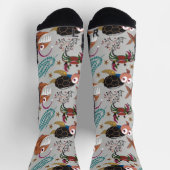 Pattern-Aquatic Ocean Underwater Socken (Oben)