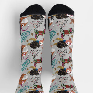 Pattern-Aquatic Ocean Underwater Socken
