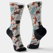 Pattern-Aquatic Ocean Underwater Socken (Gewinkelt)