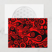 Pattern ARTs - Tattoo Circle Flammen | Feuer rot Postkarte (Vorne/Hinten)