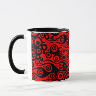 Pattern ARTs - Tattoo Circle Flammen Feuer rot Tasse