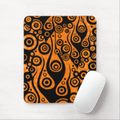 Pattern ARTs - Tattoo Circle Flammen | orangefarbe Mousepad (Mit Mouse)