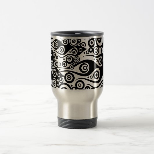 Pattern ARTs - Tattoo Circle Flammen Reisebecher (Mittel)