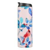 pattern background abstract red kaleidoscope desig thermosbecher (Nach rechts gedreht)