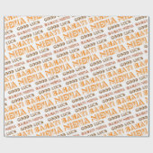 Pattern Bahati Niema, Viel Glück in Swahili Geschenkpapier (Flach)