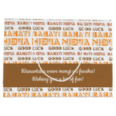 Pattern Bahati Niema, Viel Glück in Swahili Große Geschenktüte (Rückseite)