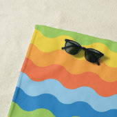 Pattern Beach Handtuch in mehrfarbigen Wellen (Beispiel)