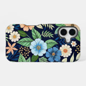 Pattern Beautiful wildflowers iPhone 16 Hülle (Rückseite (Horizontal))