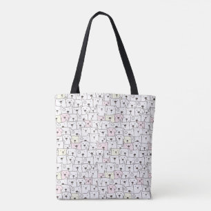 Pattern-Beutel für Pastell-Hunde - Niedlich und Mi Tasche