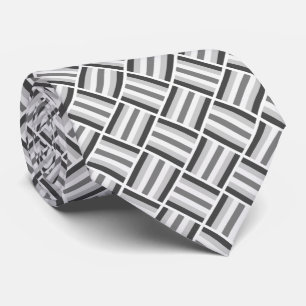 Pattern-Black and White-Square Krawatte