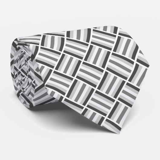 Pattern-Black and White-Square Krawatte (Gerollt)