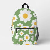 Pattern Blume Daisy Bedruckter Rucksack (Vorderseite)