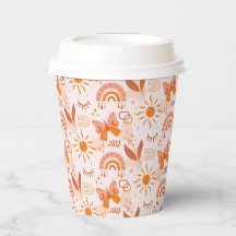 Pattern Boho Bohemisch Sunshine Butterfliegen