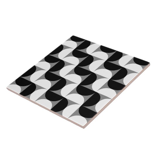 Pattern Bowls Schwarz-weiß Fliese (Seite)