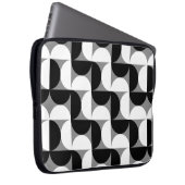 Pattern Bowls Schwarz-weiß Laptopschutzhülle (Vorne Rechts)