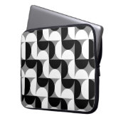 Pattern Bowls Schwarz-weiß Laptopschutzhülle (Vorderseite Links)