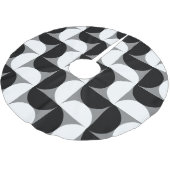 Pattern Bowls Schwarz-weiß Polyester Weihnachtsbaumdecke (Schrägansicht)