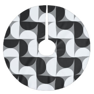 Pattern Bowls Schwarz-weiß Polyester Weihnachtsbaumdecke