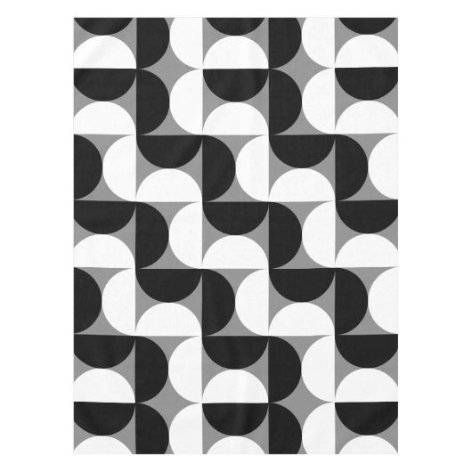 Pattern Bowls Schwarz-weiß Tischdecke (Vorderseite)