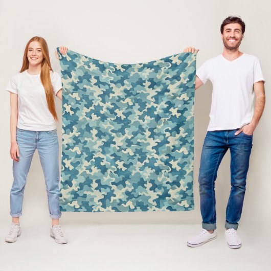 Pattern Camouflage Blue Fleecedecke (Beispiel)