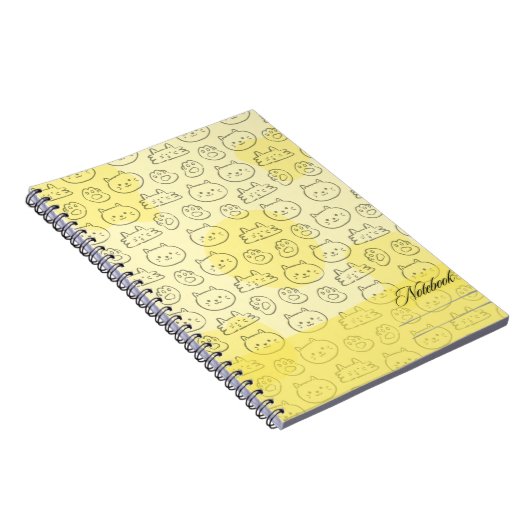 Pattern Cat Notebook Notizblock (Rechte Seite)