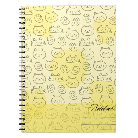 Pattern Cat Notebook Notizblock (Vorderseite)