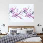 Pattern Cherry Blossoms Leinwanddruck (Insitu (Schlafzimmer))