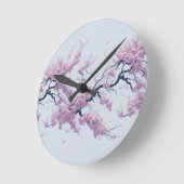 Pattern Cherry Blossoms Runde Wanduhr (Winkel)