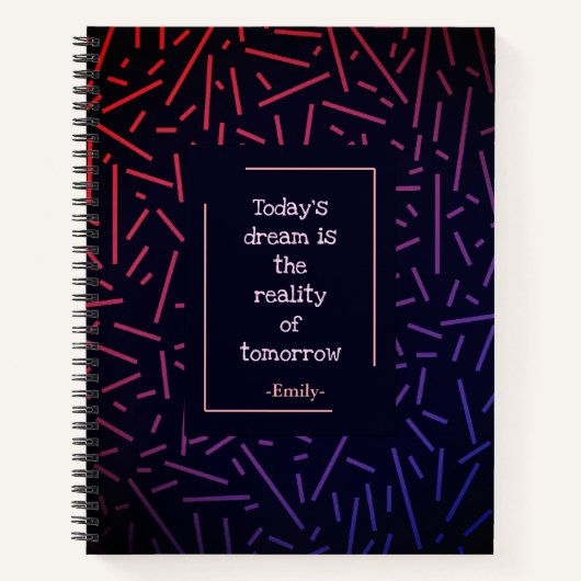 Pattern colorful lines Notebook Notizblock (Vorderseite)