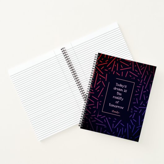 Pattern colorful lines Notebook Notizblock (Innenseite)